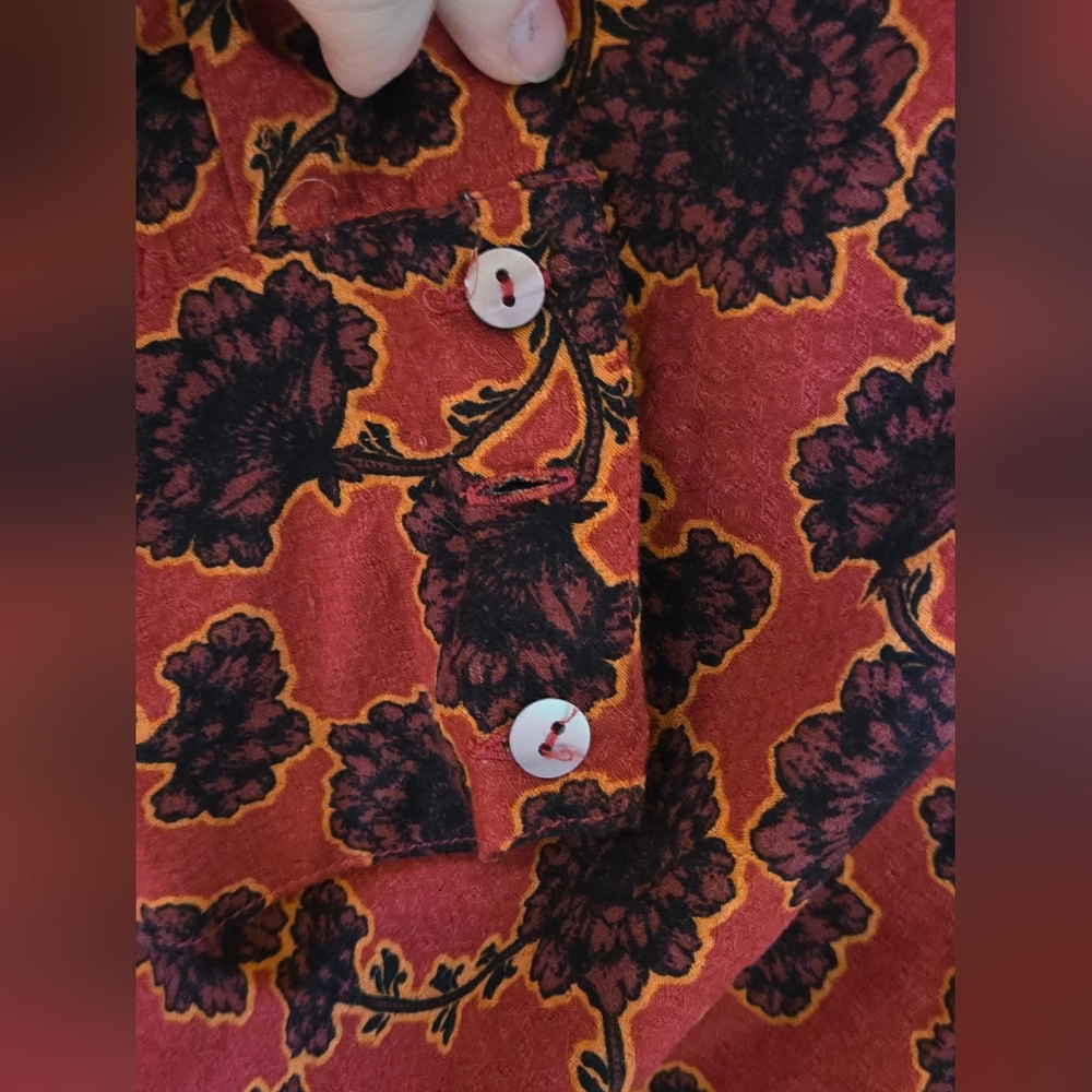 Free People | Mia Tunic (175$) in a red floral print, Size S - Picture 8 of 11